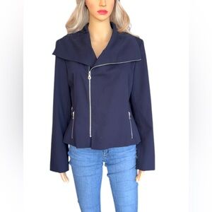 BANDOLINO Dark Blue Moto Jacket